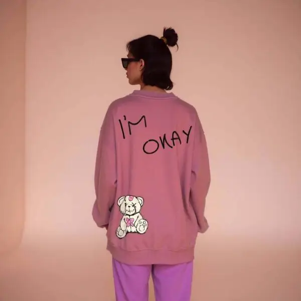 I’m okay - Purple Sweatshirt - Core By Downtown Trendz